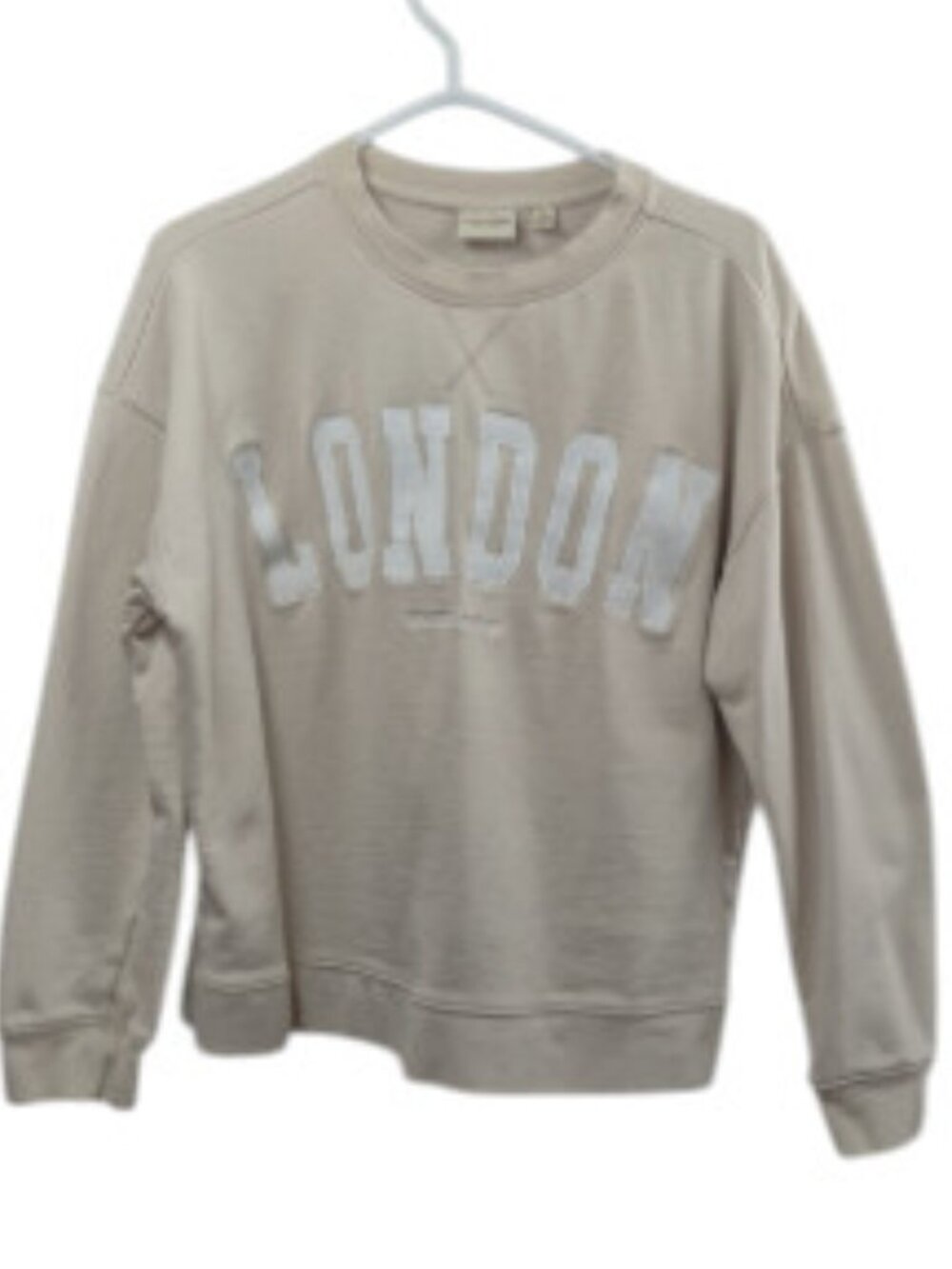 Scotch & Soda London Crew Neck Sweatshirt Women's Large Cotton Beige White